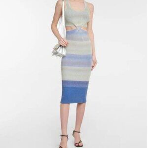 Jonathan Simkhai Multicolor Striped Midi Length Dress